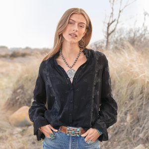 Broderie Top - L, Black