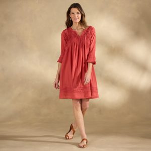 Fabienne Dress - S, Red Coral