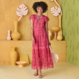 Josie Embroidered Dress. Petite