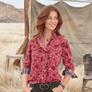 Ombeline Printed Shirt - S, Rose