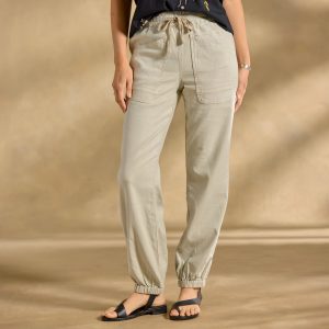 Nyla Joggers. Petite - Petite XL, Stone