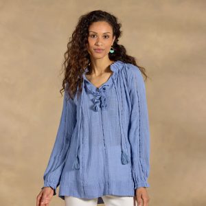 Artists Dream Top - L, Chambray