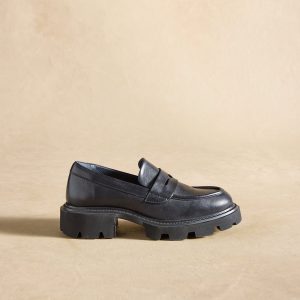 Toni Lug Sole Loafers - 40, Black