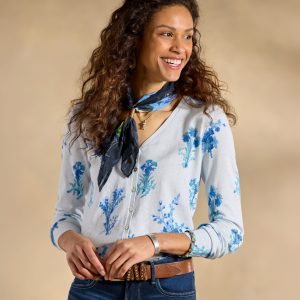 Larkspur Floral Cardigan - M, Cloud