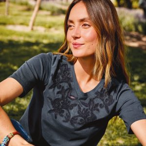 Toluca Lace Tee - M, Pond