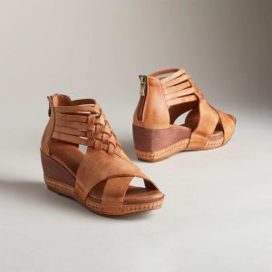 Rowena Wedges - 40, Tan